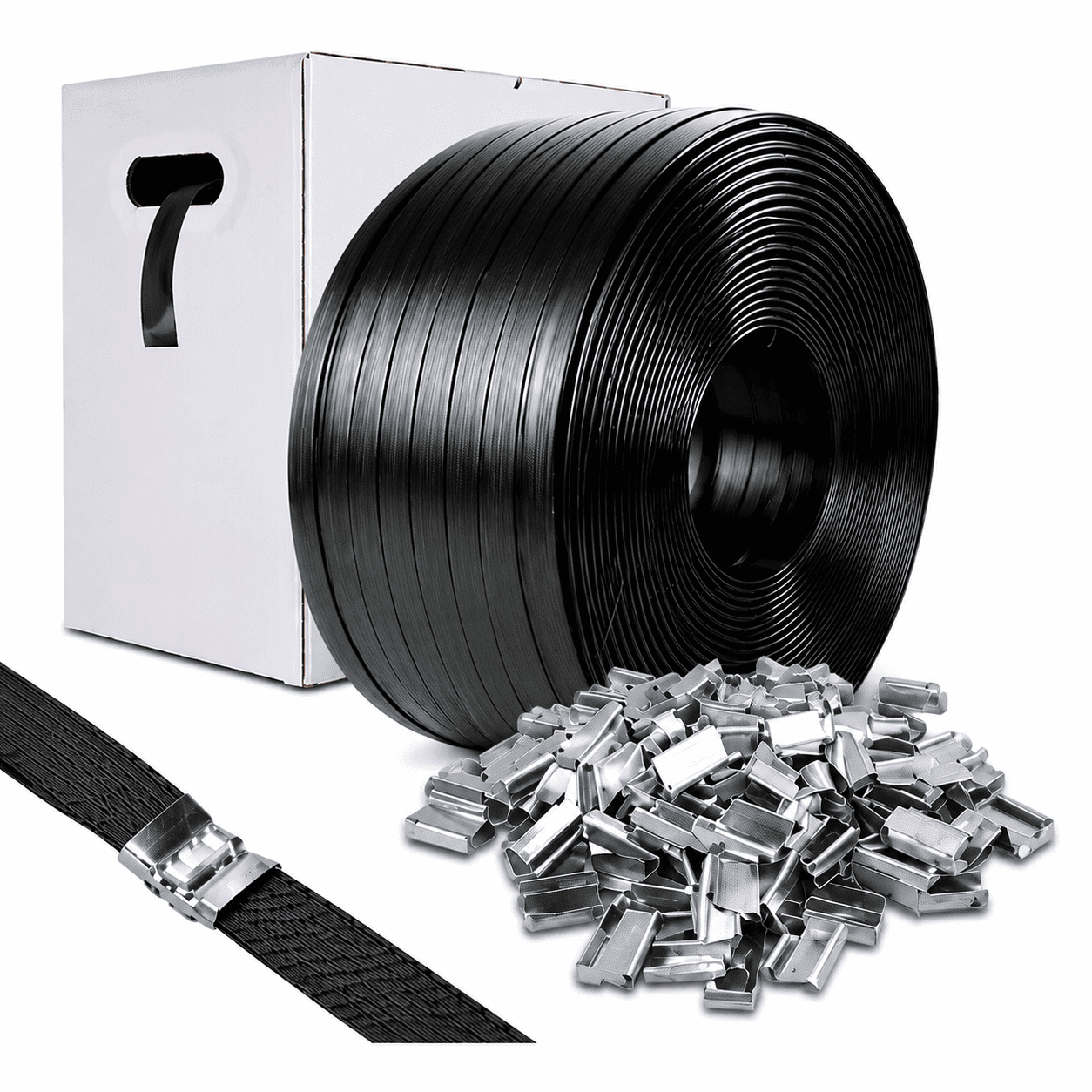 1/2” PP Strapping Roll with 400 Buckles – 300 lbs